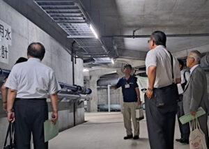 視察研修　広島県　広島市　大洲雨水貯留池"