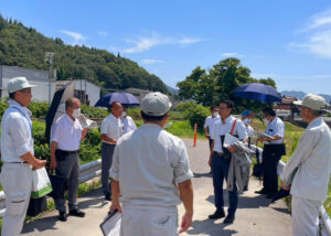 視察研修　広島県三原市　天井川堤防"